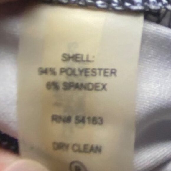 Calvin Klein Plaid Bell Sleeve Dress Houndstooth Pattern Knee Length Back Zip - Picture 8 of 8